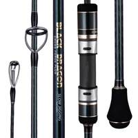 FJORD OEM 1.91m Carbone Lent Jigging Rod Fuji Anneaux Solide Noir K Support Sea Stream Leurre pour GT/Mérou/Thon Techniques de Pêche