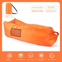 Nouveau style de canapé gonflable en polyester avec dossier, idéal pour le camping et la plage, portable, vente directe