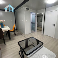 Maison conteneur préfabriquée extensible de 20 pieds, 2 chambres, design moderne et respirant, assemblage rapide, bureau mobile