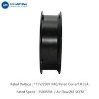 Ventilateur de refroidissement sans balais AM17251HEC EC 172*51MM 115/230V à haut débit d'air (Cfm) pour machines électriques, équipements de laboratoire, fermes et machines industrielles