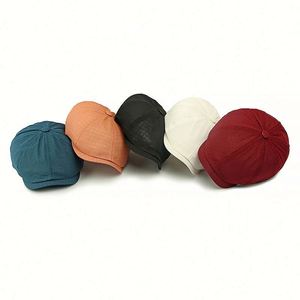 2025 British Vintage Beret Cap Men Women Summer Trendy Outdoor Travel <b>Sunscreen</b> Breathable Newsboy Hat - Product Image 3