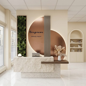 <span class=keywords><strong>Bancone</strong></span> Reception Ecologico Personalizzato, <span class=keywords><strong>Design</strong></span> per Salone di Bellezza, Arredamento per Ufficio, Banconi Cassa - Product Image 3