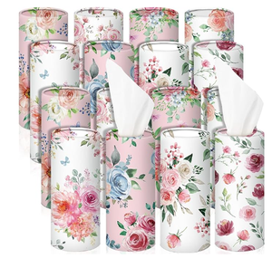 Porta-Tecido de Carro Ecológico em Papel Virgem de Madeira, Caixa de Lenços Faciais Portátil, Cilindro para Lenços 2/3 Camadas - Product Image 1
