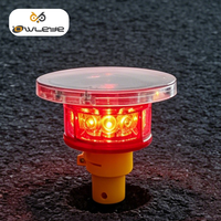 Balise solaire haute efficacité avec panneau extra-large pour une charge plus rapide, une autonomie prolongée, lumière d'avertissement clignotante LED, protection IP66
