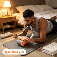 Rodillo Abdominal para Ejercicios Diarios de Tonificación para Adultos, con Rebote Automático, Equipo de Fitness para el Hogar, para Pérdida de Grasa Abdominal y de Cintura