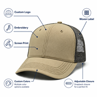 Gorra Trucker de Algodón 100% con Logotipo Personalizado, Estilo Hip Hop Casual, Malla Trasera, Gorra de Béisbol con Bordado, Impresión y Etiqueta Tejida, Servicio OEM ODM