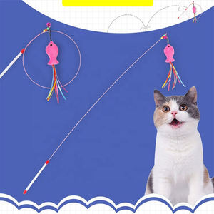 Juguete duradero para gatos, varita interactiva con plumas y campana, caña de pescar para gatitos, juego de persecución, ejercicio, suministros divertidos para mascotas de interior - Product Image 6