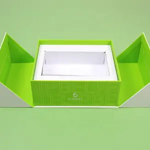 定制标志高级豪华纸磁盒包装盒封口磁性礼品盒，带磁性盒盖礼品