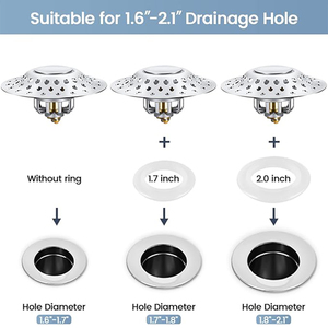 Siphon de sol escamotable en cuivre massif pour baignoire et lavabo, avec filtre à cheveux et anti-odeur, type <span class=keywords><strong>pieuvre</strong></span> - Product Image 6