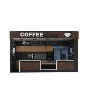 木製の高品質屋外コーヒーキオスク | カスタムの美しいカフェスタンド | コーヒー & ティーブースの外の小売り