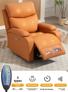 Poltrona Reclinabile Elettrica di Lusso per Soggiorno, Divano Sezionale Regolabile per Home Cinema e Relax - Product Image 5