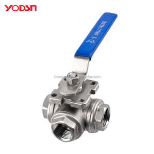 Endüstriyel CF8M SS316L 1000 Wog <span class=keywords><strong>3</strong></span>-Way küresel vana ile L & T portları manuel dişli sonu içinde BSPT & NPT OEM özelleştirilebilir - Product Image 6
