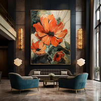 Peinture murale moderne, peinture à l'huile sur toile abstraite texturée 3D de luxe, peinte à la main