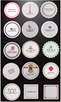 Sous-verre en carton personnalisé Jiaxiang Blank Slate – Logo mignon imprimé numériquement, film laminé, style vintage