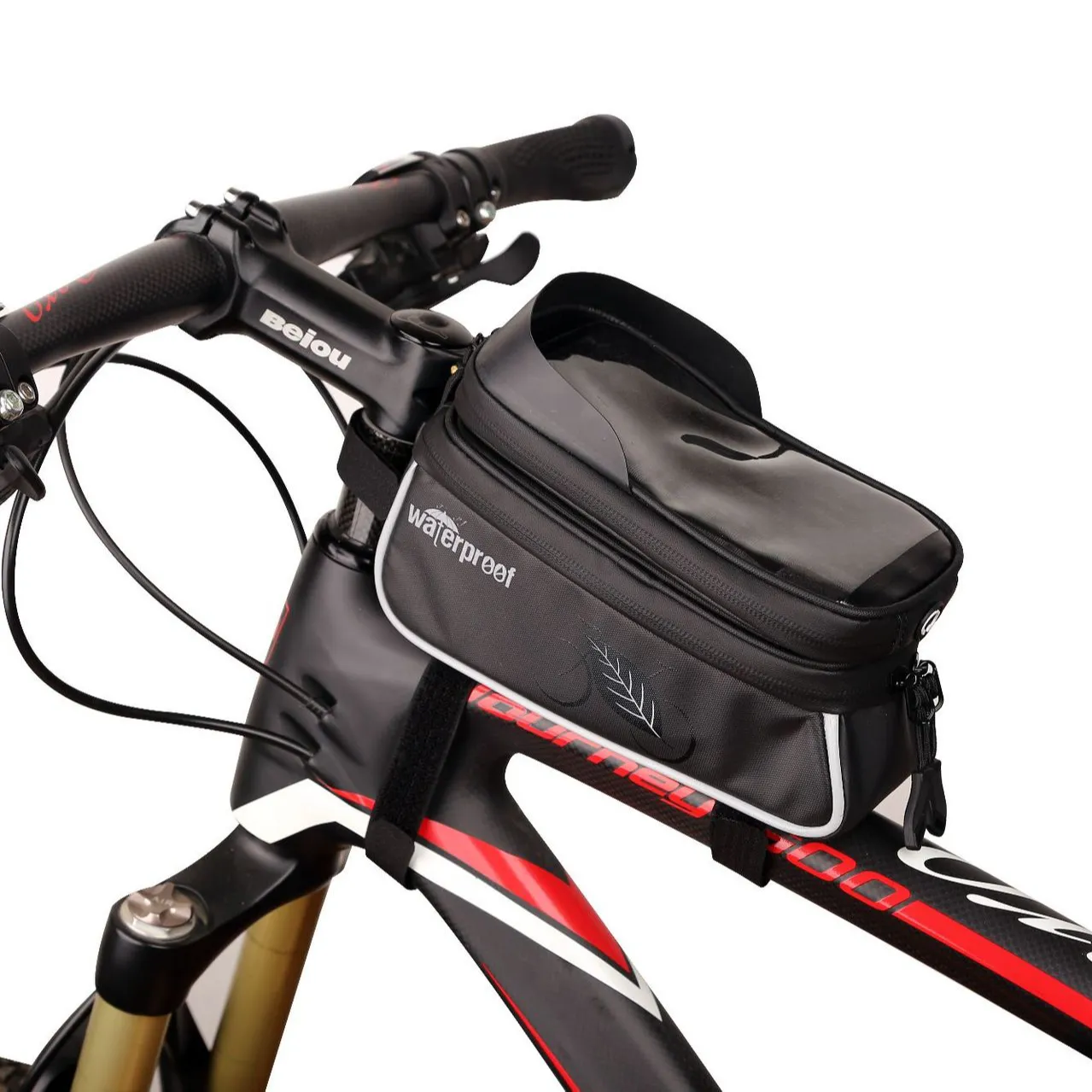 Custom Logo Bike Frame Bag Waterproof Phone Front Tube Storage Bag Triangle Bicycle Handlebar Bag