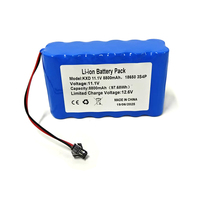 ICR18650-3S4P Li-Ionen-Akkupack 3S4P 18650 11,1V 12V 8800mAh Wiederaufladbarer Lithium-Akku 8,8Ah 12V für LED-Licht Bühnentechnik