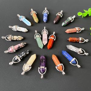 Оптовая продажа, подвеска с двойным шестигранным кулоном - Product Image 6