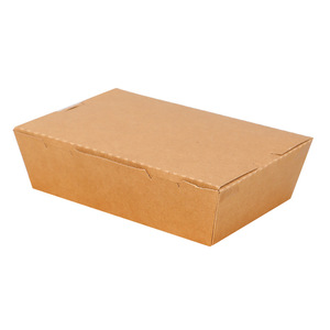 2023 Disposable rectangle corner folded food container sushi lunch bento paper box