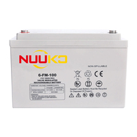 NUUKO Batterie gel pour véhicules électriques 12V 100Ah 150Ah 200Ah forte capacité de charge Application de systèmes d'alimentation électrique