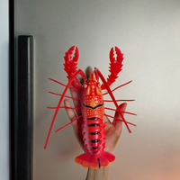 Aimant de réfrigérateur personnalisé en forme de crabe mignon, en plastique, style Art Déco, avec membres mobiles, animal peint, étanche et durable, Osgooday CE