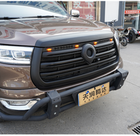 Accessoires de voiture, bande décorative en acier inoxydable, grille avant noire pour Great Wall Poer Pao