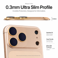 Protecteur d'objectif d'appareil photo magnétique de luxe pour 17 Pro Max Verre optique ultra-HD Revêtement nano à 28 couches Dureté 9H