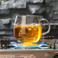 Taza de Té Individual Resistente al Calor, de Vidrio Borosilicato, para Estufa Eléctrica de Cerámica