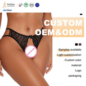 Lism Personalizzato, <span class=keywords><strong>Perizoma</strong></span> Sexy da Donna in Pizzo Traspirante, Senza Cavallo, con Apertura, a Vita Bassa, Effetto Push-Up, Hot, 3D - Product Image 1