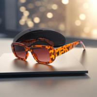 Lunettes de soleil rétro à monture PC avec lentilles UV400 Logo personnalisé Petit design rectangulaire Style de luxe pour hommes et femmes
