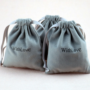 Custom High-end Suede Velvet Jewelry Bag Pouch for Necklace Earrings <b>Rings</b> Bracelet Drawstring Velvet Bag Soft Jewelry Packaging - Product Image 4