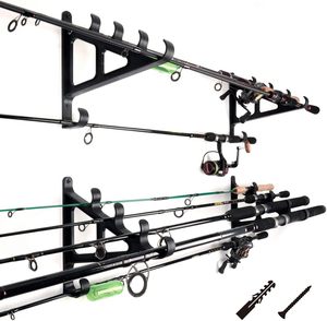 Portascarpe orizzontale a <span class=keywords><strong>parete</strong></span> portaoggetti salvaspazio 4 canne da Hockey bastoni da sci porta porta bastoni da trekking - Product Image 1