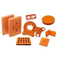 Plaque en bakélite rouge orangé haute dureté, épaisseur 5mm/10mm/20mm, découpe sur mesure pour pièces d'isolation de gabarits de test