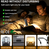 EGH - Lámpara de Lectura LED Recargable Tipo C con Clip, 5 Niveles de Ajuste, la Más Barata y Más Vendida, para Niños y Adultos