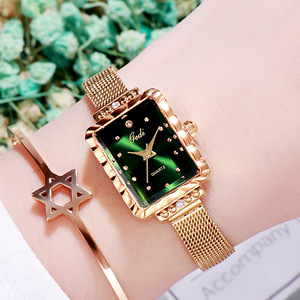 Reloj de mujer con correa de malla, cuadrado, simple, resistente al agua, de cuarzo, al por mayor, moderno. - Product Image 1