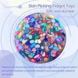 Non-Sticky Skin Picking <b>Fidget</b> Toys Silicone Picking Sensory Pick <b>Fidget</b> Pad - Product Image 3