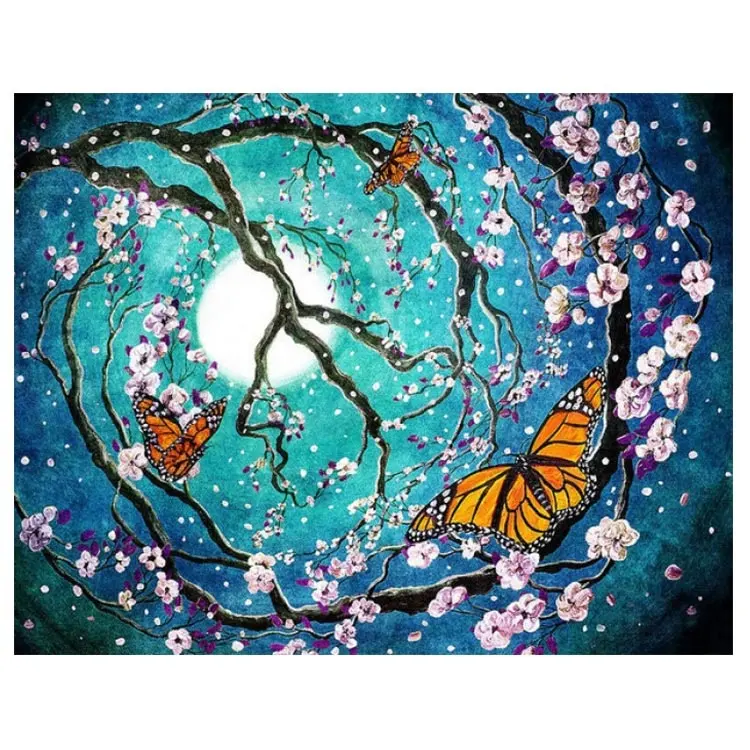 Ever Moment diamante pittura mosaico fiore albero farfalla 5D fai da te Hobby Craft Art 3F1982