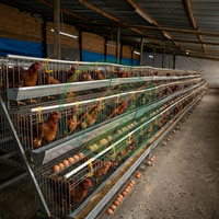 Cage à poules pondeuses 120 oiseaux 3 niveaux 5 portes, cage en batterie galvanisée à chaud, collecte automatique des œufs, équipement d'élevage avicole