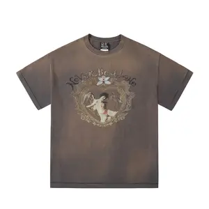 Custom tshirt High Quality 100 Premium Cotton T Shirt Customize Printing Logo Men's O Neck