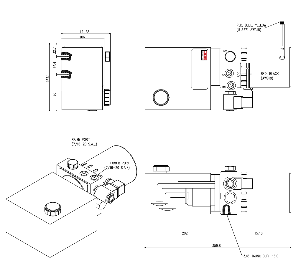 hydraulic power pack with control system