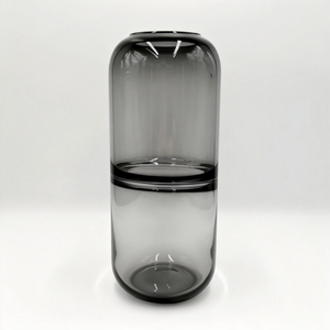 Jarrón de cristal de vidrio sódico pulido, estilo nórdico, artístico, hecho a mano, con diseño de dibujo, efecto de ceniza ahumada y viento frío, para decoración suave en sala de exhibición. - Product Image 5