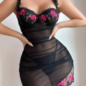 <span class=keywords><strong>Camicia</strong></span> <span class=keywords><strong>da</strong></span> <span class=keywords><strong>Notte</strong></span> Estiva Sexy <span class=keywords><strong>da</strong></span> Donna in Fibra di Poliestere Traspirante <span class=keywords><strong>Senza</strong></span> <span class=keywords><strong>Maniche</strong></span> con Logo Frontale - Completo per Servizio in Camera - Product Image 4