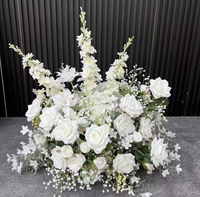 F177 Blanc Vert Luxe Haute Qualité Usine en ligne Boules de fleurs artificielles en soie pour centres de table de mariage et décoration