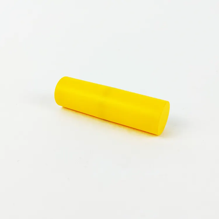 Zylinder rund mattgelb 3 g kunststoff lippenstift etui lippenbalsam flasche lippenstift tube verpackung mit magnet