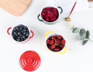 Mini plat de cuisson rond résistant à la chaleur avec poignées <span class=keywords><strong>Cocotte</strong></span> en céramique - Product Image 3