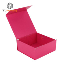 Hochwertige Maßgefertigte Rosa Faltbare Starre Kartonbox Personalisierte Luxus-Kleidungs-Geschenkverpackung