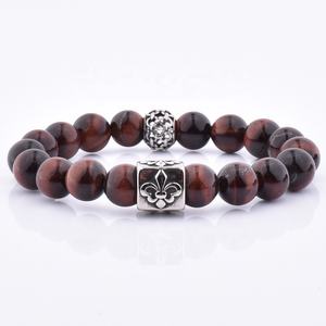 Comercio seguro alto grado 10Mm rojo turquesa <span class=keywords><strong>águila</strong></span> encanto pulseras de piedras preciosas joyería - Product Image 6