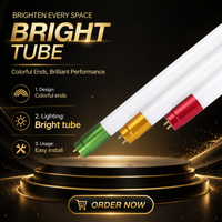 Tube lumineux LED en verre 4 pieds pour bureau intérieur CE EMC 18W