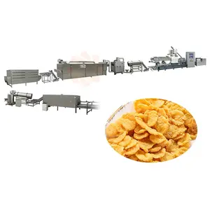 Double Screw Extruder Corn Flakes Making Machine Breakfast Cereal Processing Machine