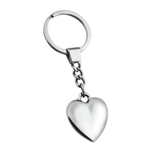 Llavero de Acero Inoxidable con Colgante de Corazón, Accesorio de Regalo de Amor - Product Image 1