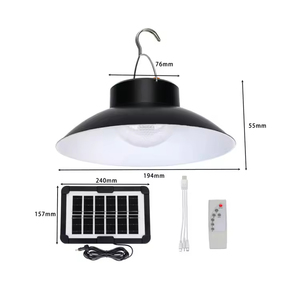Lustre solaire LED étanche IP63 de 50W à grande capacité 4000mAh avec panneau solaire pour éclairage d'urgence - Vente en gros - Product Image 4